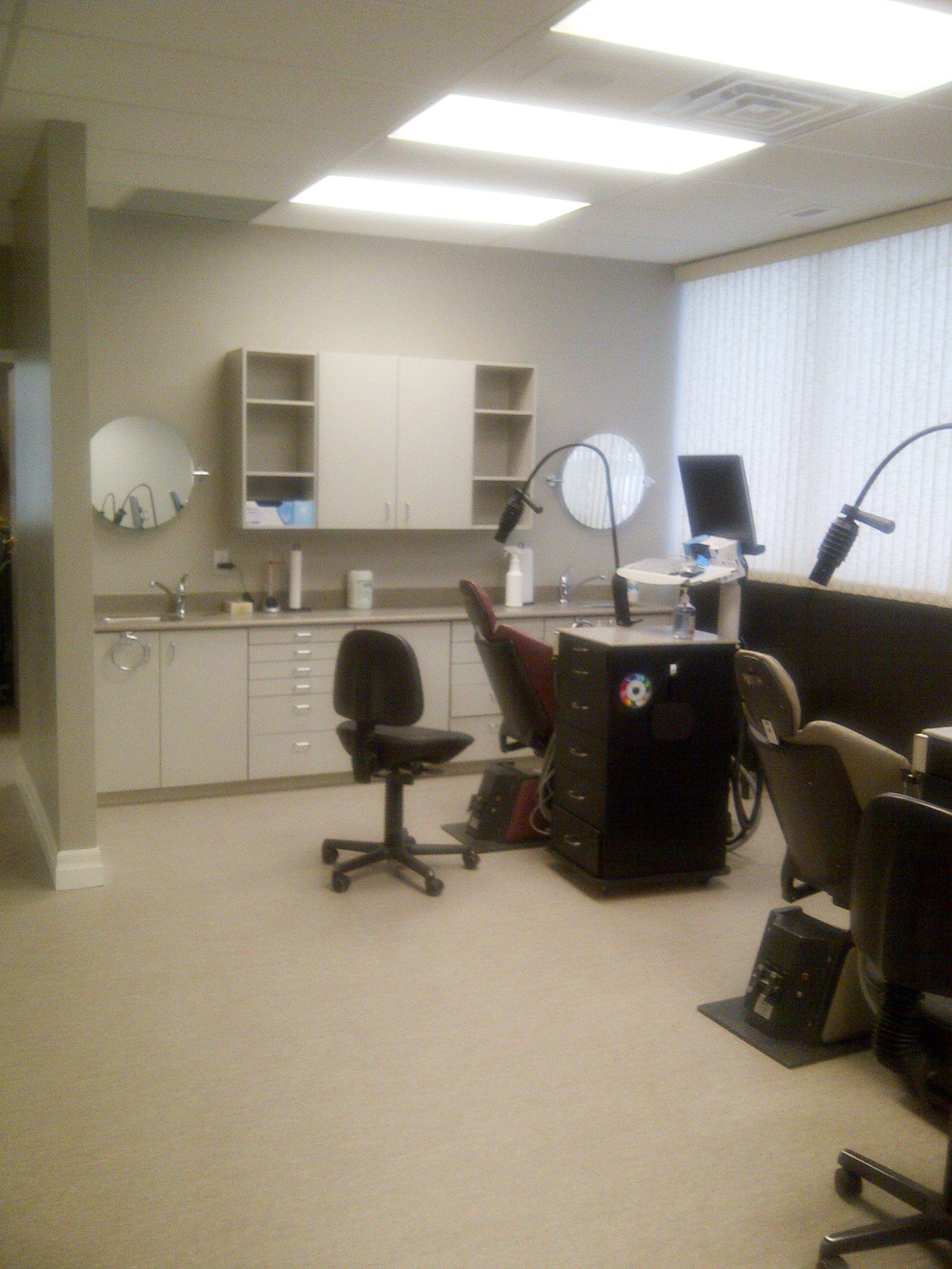 Commercial room renovation with clean finished surfaces